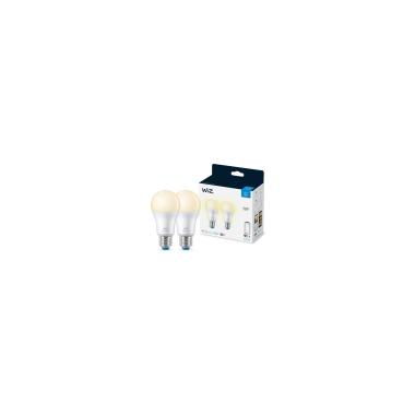 Producto de Pack 2 Bombillas Inteligentes LED E27 8W 806 lm A60 WiFi  + Bluetooth Regulable WIZ 