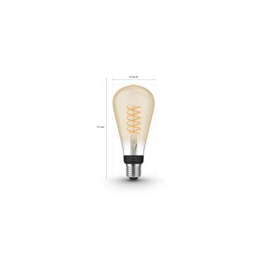 Produto de Lâmpada Filamento LED E27 7W 550 lm ST72 PHILIPS Hue White Edison