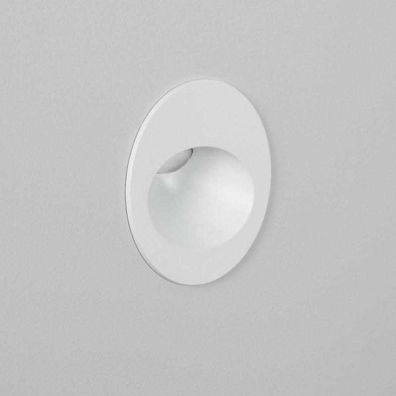 Producto de Baliza Exterior LED 3W Empotrable Pared Circular Blanco Coney