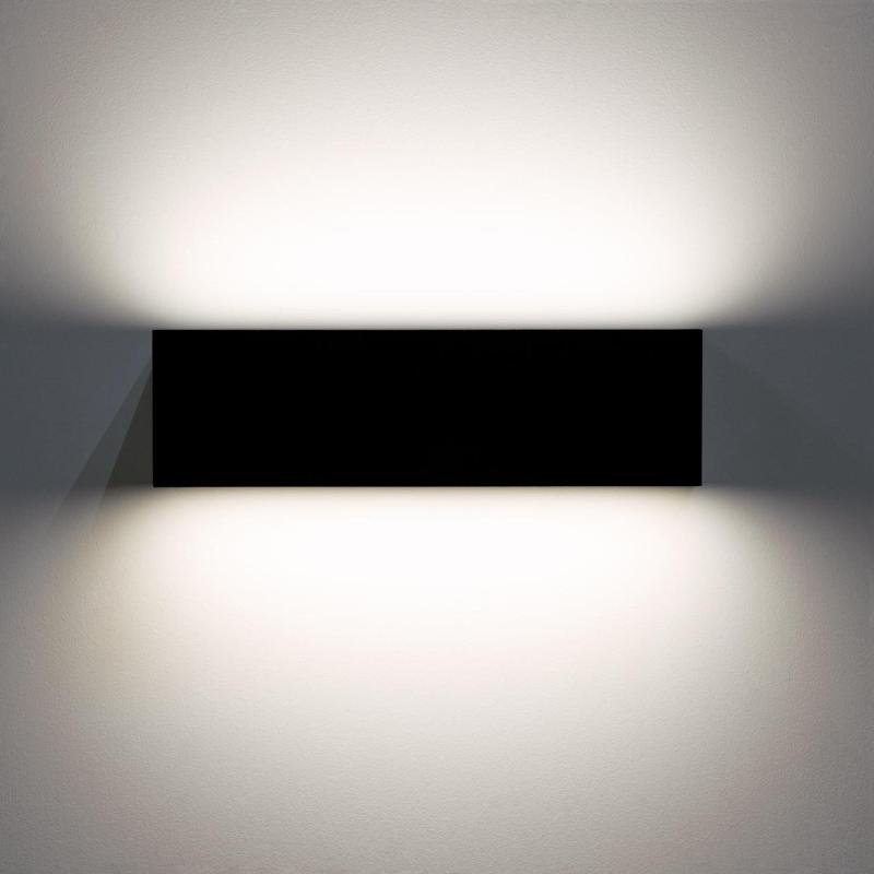 Producto de Aplique de Pared Exterior LED 10W Iluminación Doble Cara Rectangular Negro Lena