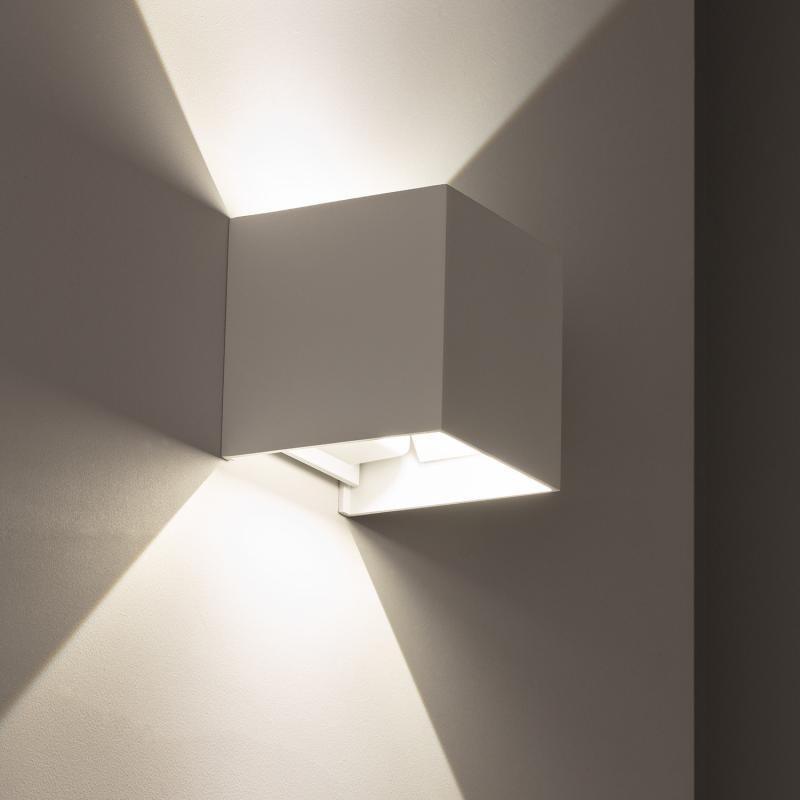 Produto de Aplique de Parede Exterior LED 6W Alumínio Iluminação Dupla Eros Branco