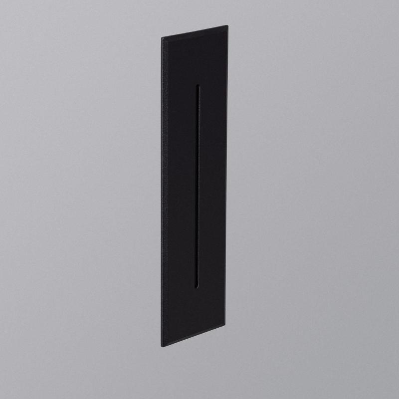 Producto de Baliza Exterior LED 3W Empotrable Pared Rectangular Negro Lineal Wabi