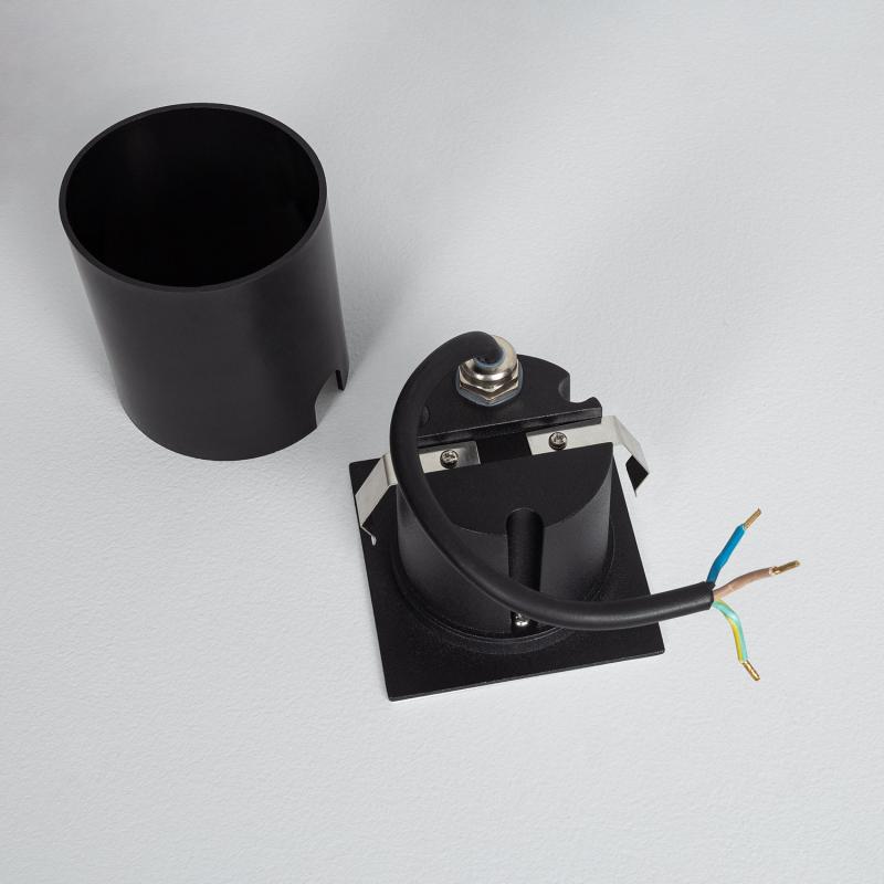 Producto de Baliza Exterior LED 3W Empotrable Pared Cuadrado Negro Coney