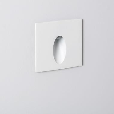 Producto de Baliza Exterior LED 3W Empotrable Pared Cuadrado Blanco Oval Wabi