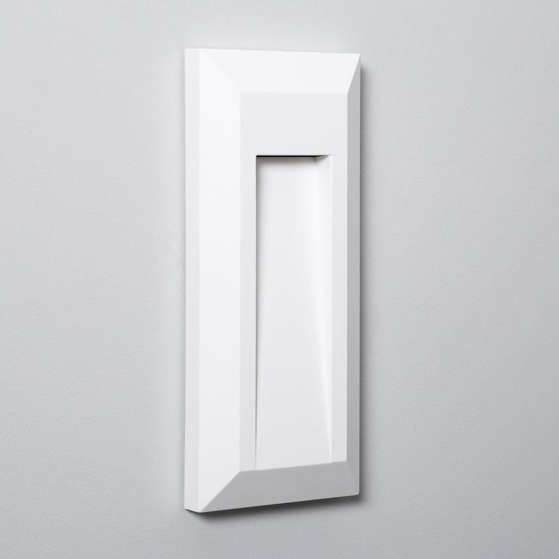 Producto de Baliza Exterior LED 1W Superficie Pared Rectangular Blanco Gisli