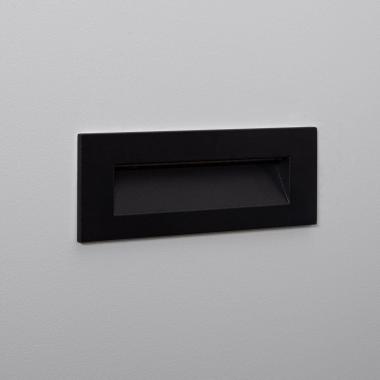 Producto de Baliza Exterior LED 7W Empotrable Pared Rectangular Negro Groult