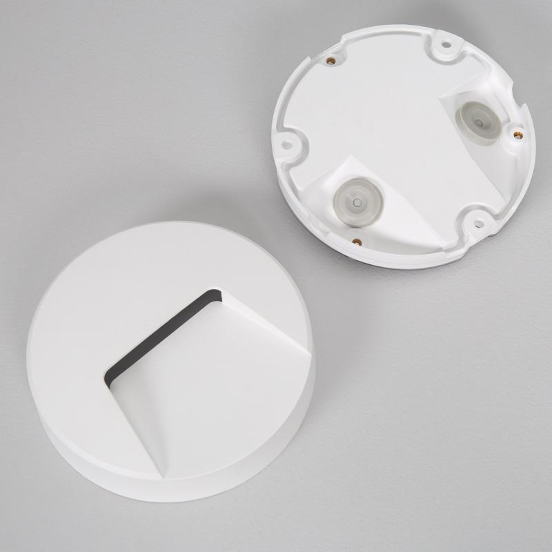Producto de Baliza Exterior LED 3W Superficie Pared Circular Blanco Nilsa