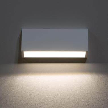 Produto de Baliza Exterior LED 3W Superfície de Parede Retangular Branca Valeta 