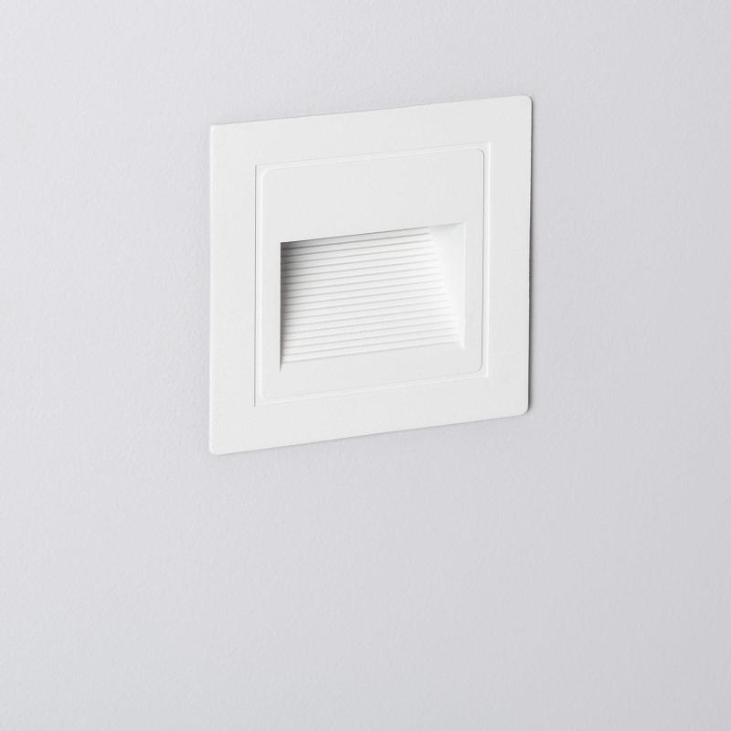 Producto de Baliza Exterior LED 3W Empotrable Pared Cuadrado Blanco Wabi