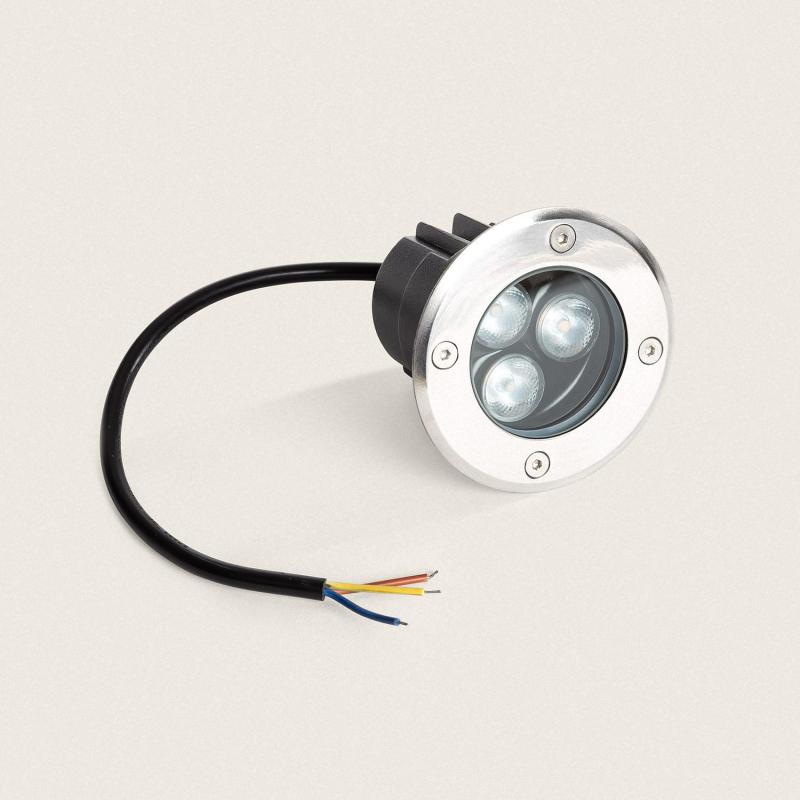 Producto de Foco Exterior LED 3W Solid Empotrable Suelo Inox