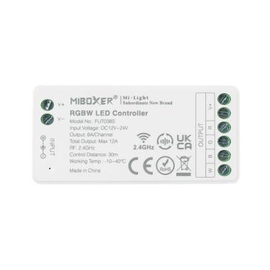 Producto de Controlador Regulador RGBW 12/24V DC + Mando RF 8 Zonas MiBoxer