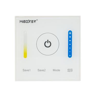 Produto de Controlador Regulador de Parede Táctil LED CCT 12/24V DC RF MiBoxer P2 