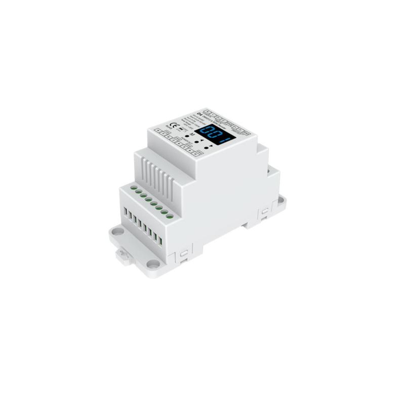 Producto de Decodificador DMX512 & RDM 12-24V DC CCT/RGB/RGBW Carril DIN 4 Canales 