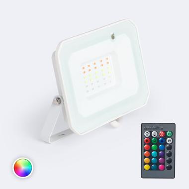Producto de Foco Proyector LED 30W RGBW con Mando IR IP65