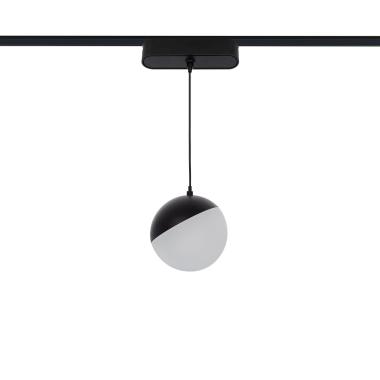 Produto de Foco Carril Suspenso LED Magnético Monofásico 25mm Super Slim 10W 48V CRI90 Preto Ø100 mm 