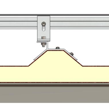 Producto de Estructura Coplanar para Paneles Solares Chapa Trapezoidal