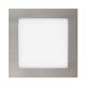 Producto de Placa LED 12W Cuadrada SuperSlim Corte 155x155 mm Silver