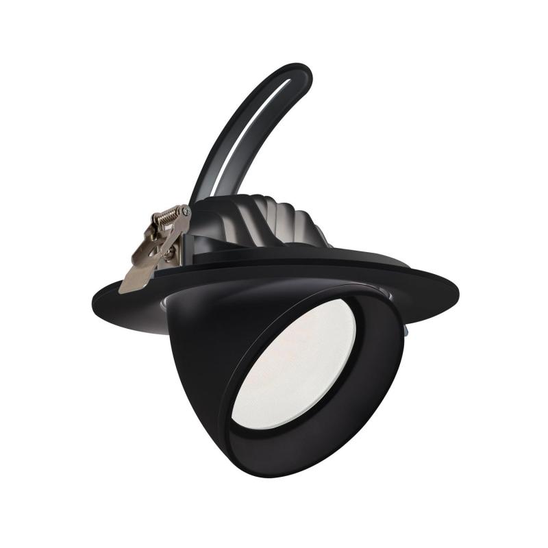 Produto de Foco Downlight Direcionável Circular LED 38W OSRAM 120 lm/W CCT Preto LIFUD No Flicker