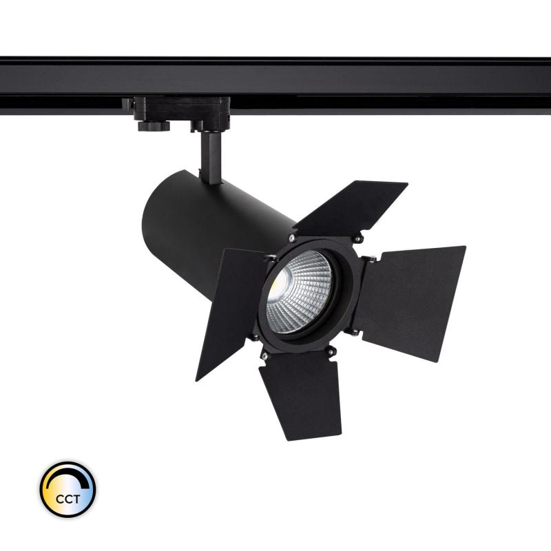 Producto de Foco Carril LED Trifásico 40W CCT d'Angelo Negro PHILIPS Xitanium Cinema