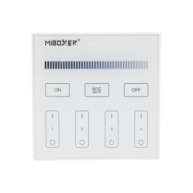 Produto de Controlador RF 220-240V AC de Parede para Regulador LED Monocolor 4 Zonas RF MiBoxer T1 