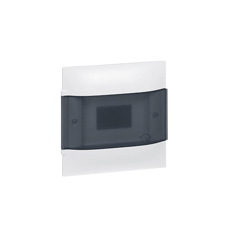 Producto de Caja de Empotrar Practibox S para Tabiques Prefabricados Puerta Transparente 1x8 Módulos LEGRAND 134078