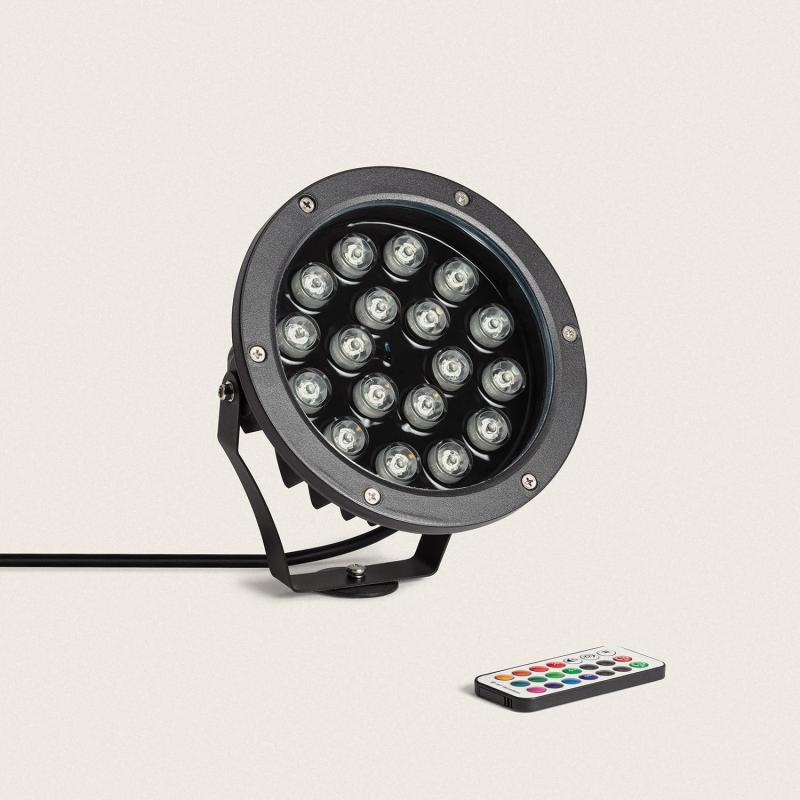 Produto de Foco Exterior LED RGB 18W IP67 com Espeto Colmar