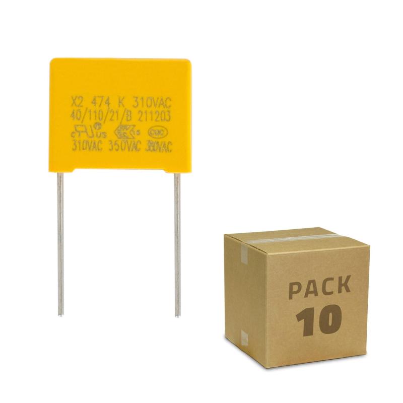 Producto de Pack 10 Condensadores Antiparpadeo LED 0.47uF 310V AC