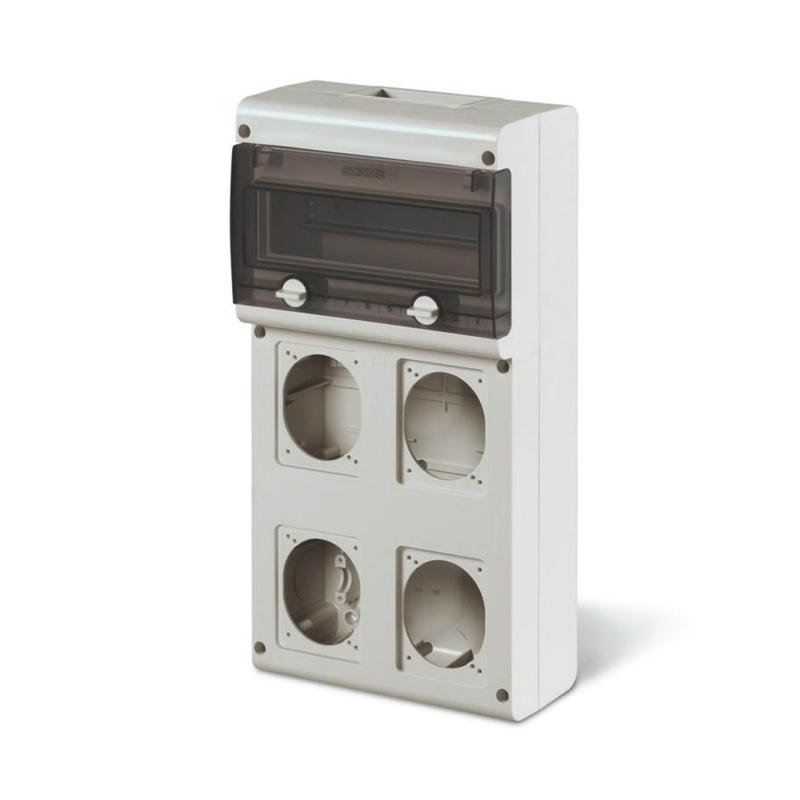 Producto de Cuadro de Distribución 11 Módulos DIN 4 Tomas IP66 Block SCAME CDSTR-11-SC63245000-G