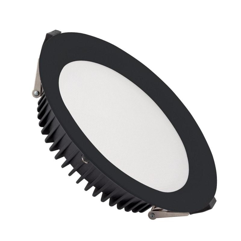 Producto de Downlight LED 30W Circular SAMSUNG Aero 130 lm/W Microprismático LIFUD Corte Ø 200 mm Negro