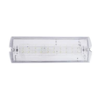 Produto de Luz de Emergência LED Superfície 200lm Permanente/Não Permanente IP65 com Autoteste 