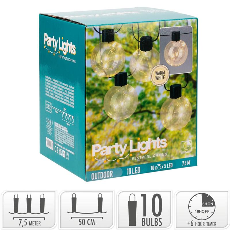 Produto de Grinalda Exterior LED 10 Lâmpadas Jarli 7,5m 