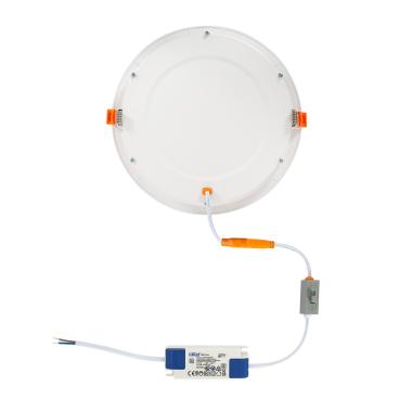 Producto de Placa LED 20W Circular CCT Microprismático LIFUD Corte Ø 205 mm