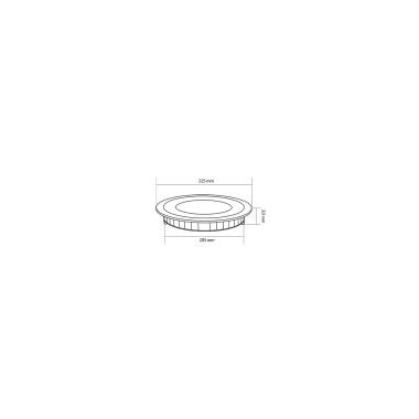 Producto de Placa LED 18W Circular SuperSlim Corte Ø 205 mm Silver