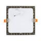 Produto de Placa LED Quadrada SuperSlim 12W Prata Corte 155x155 mm