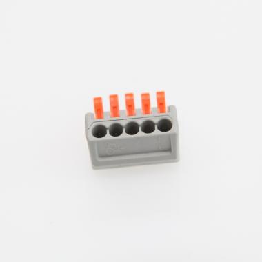 Producto de Pack 10 Conectores Rápidos 5 Entradas PCT-215 para Cable Eléctrico de 0.08-4mm²