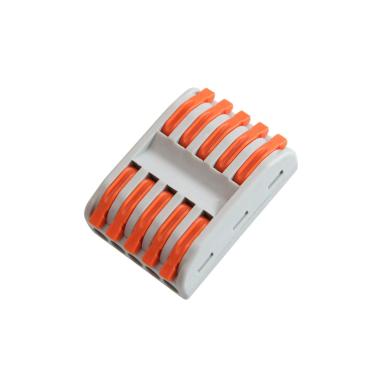 Producto de Pack 5 Conectores Rápidos 5 Entradas y 5 Salidas SPL-5 para Cable Eléctrico de 0.08-4mm²