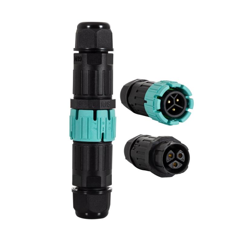 Produto de Conector de Cabo Estanque Conexão Macho Fêmea 3 Pines 0.5-2.5mm² IP68