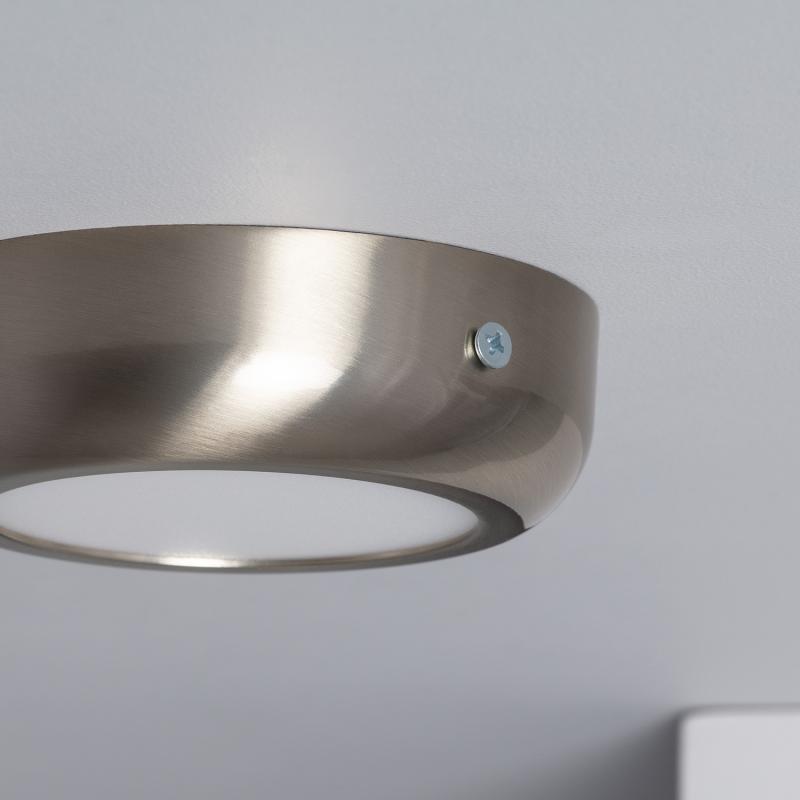Produto de Plafón LED 6W Circular Metal Ø120 mm Design Silver