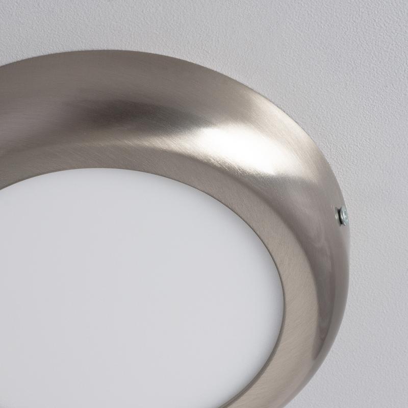 Produto de Plafón LED 12W Circular Metal  Ø175 mm Design Silver