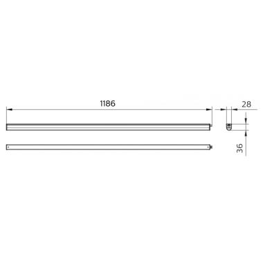 Produto de Armadura LED 20W 120 cm PHILIPS Ledinaire Regleta Batten Enlazable BN021C