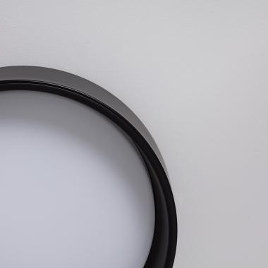 Produto de Plafon LED 15W Circular Metal Ø350 mm CCT Selecionável Preto Design