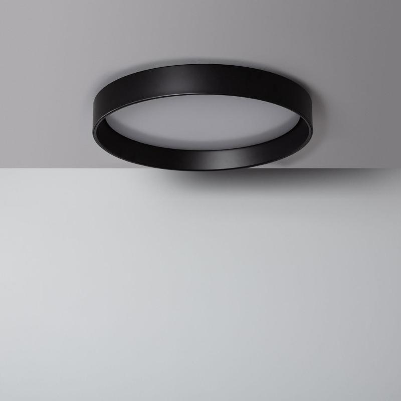 Producto de Plafón LED 30W Circular Metal Ø550 mm CCT Seleccionable Negro Design