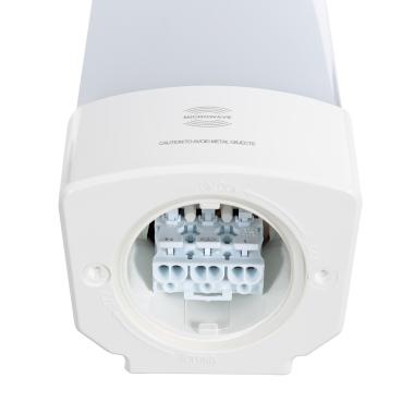 Produto de Armadura Hermética LED 120 cm 40W 150lm/W Alumínio IP65 Conectável com Sensor Microondas MERRYTEK