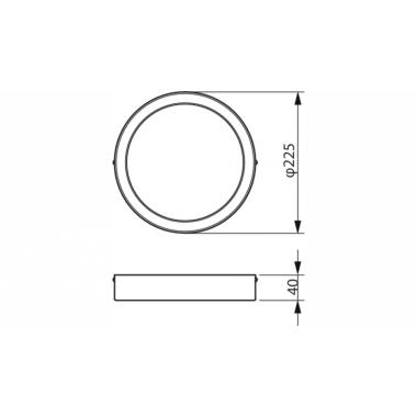 Producto de Plafón LED 19.5W PHILIPS Ledinaire Circular Ø225 mm DN065C G3