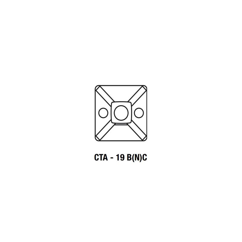 Produto de Pack Base Auto-Adesiva para Abraçadeiras Scotchflex 3M CTA BC 19 x 19mm (100 Uds) 3M 7000092452-CC