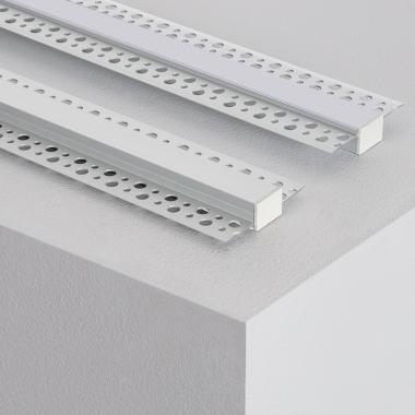 Producto de Perfil de Aluminio con Tapa Continua Integración en Escayola/Pladur para Tira LED hasta 15 mm