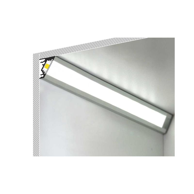 Produto de Perfil de Alumínio de Esquina Variável de 1m para Fitas LED Até 10mm