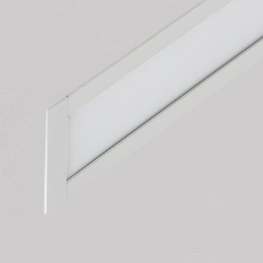 Producto de Perfil de Aluminio Empotrable 1m con Luz Difusa para Tiras LED hasta 10 mm