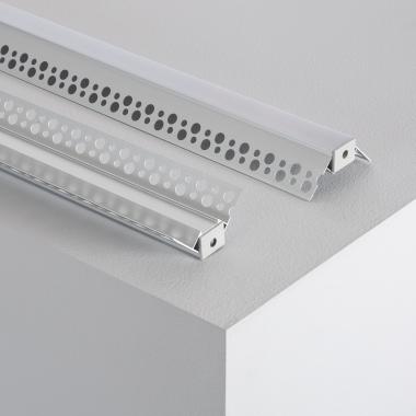 Producto de Perfil de Aluminio Integración en Escayola/Pladur para Esquina Exterior Tira LED hasta 8 mm
