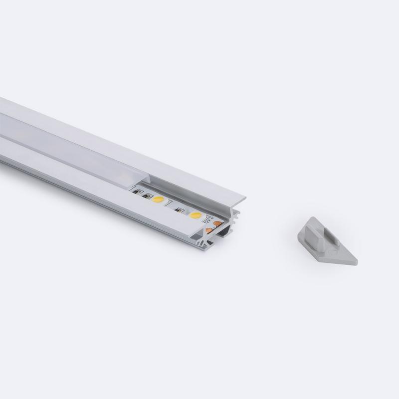 Producto de Perfil Aluminio Empotrable  Perfil Bajo Para Tiras LED hasta 11 mm